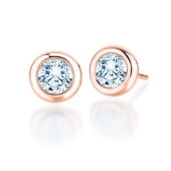 Ohrstecker Eternal in 18K Roségold mit Diamanten 1,00ct GSI G/SI