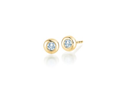 Ohrstecker Eternal in 14K Gelbgold mit Diamanten 0,10ct GSI G/SI