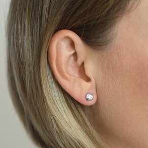 Ohrstecker Eternal in 14K Gelbgold mit Diamanten 0,40ct GSI G/SI