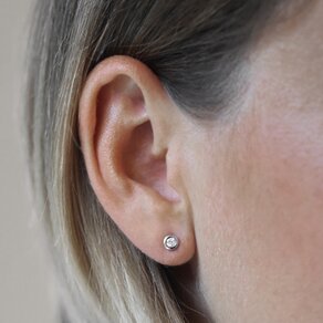 Ohrstecker Eternal in 14K Roségold mit Diamanten 0,15ct GSI G/SI