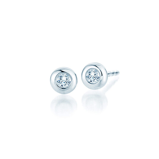 Ohrstecker Eternal in 14K Weißgold mit Diamanten 0,10ct GSI G/SI
