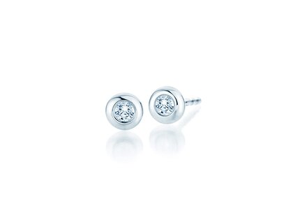 Ohrstecker Eternal in 14K Weißgold mit Diamanten 0,10ct GSI G/SI