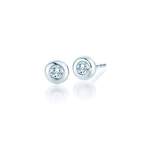 Ohrstecker Eternal in 14K Weißgold mit Diamanten 0,10ct GSI G/SI