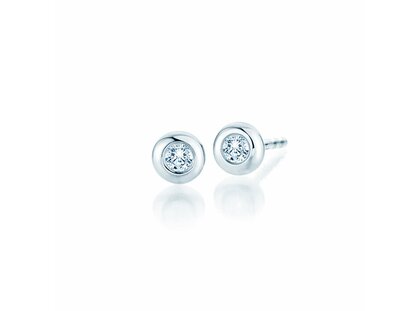 Ohrstecker Eternal in 18K Weißgold mit Diamanten 0,20ct G/SI