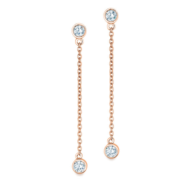 Ohrstecker Leon Labordiamant in 14K Roségold mit Labordiamanten 0,32ct E/VS