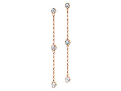 Ohrstecker Leon in 14K Roségold mit Diamanten 0,30ct G/SI