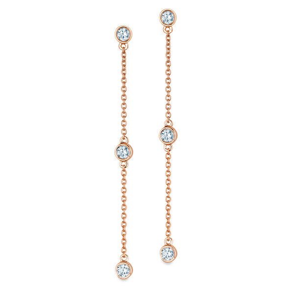 Ohrstecker Leon in 14K Roségold mit Diamanten 0,30ct G/SI
