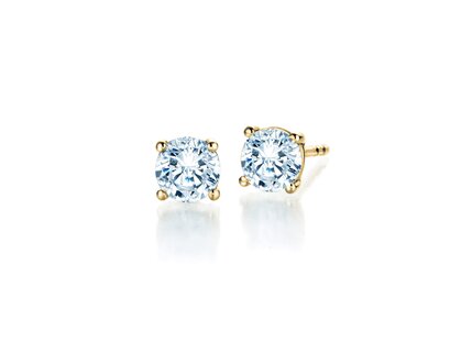 Ohrstecker Modern in 9K Gelbgold mit Diamanten 1,50ct G/SI