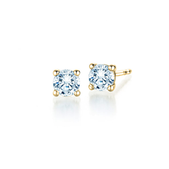 Ohrstecker Modern in 9K Gelbgold mit Diamanten 0,50ct G/SI