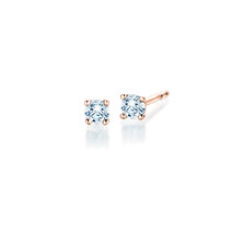 Ohrstecker Modern in 14K Roségold mit Diamanten 0,15ct G/SI