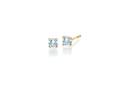 Ohrstecker Modern in 18K Gelbgold mit Diamanten 0,20ct GSI G/SI