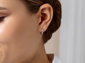 Creolen Alliance in 14K Gelbgold mit Diamanten 0,48ct G/SI