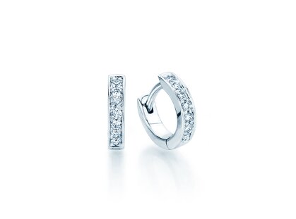 Creolen Alliance in 14K Weißgold mit Diamanten 0,24ct G/SI