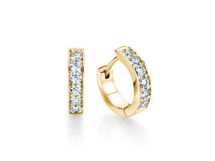 Creolen Alliance in 18K Gelbgold mit Diamanten 0,36ct GSI G/SI