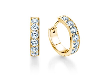 Creolen Alliance in 14K Gelbgold mit Diamanten 0,48ct G/SI