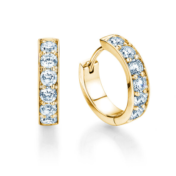 Creolen Alliance in 14K Gelbgold mit Diamanten 0,48ct G/SI