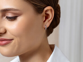 Creolen Alliance in 14K Gelbgold mit Diamanten 0,48ct G/SI