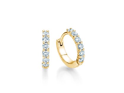 Creolen Dawn in 18K Gelbgold mit Diamanten 0,36ct GSI G/SI