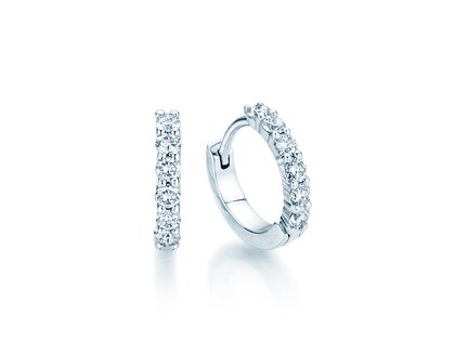 Creolen Dawn in 18K Weißgold mit Diamanten 0,36ct