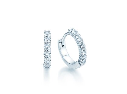 Creolen Dawn in 18K Weißgold mit Diamanten 0,36ct G/SI