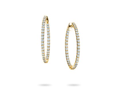 Creolen Diamond Hoops in 14K Gelbgold mit Diamanten 0,72ct G/SI