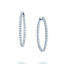 Creolen Diamond Hoops in 14K Weißgold mit Diamanten 0,72ct G/SI