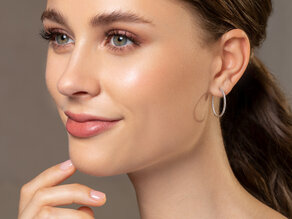 Creolen Diamond Hoops in 14K Weißgold mit Diamanten 0,90ct G/SI