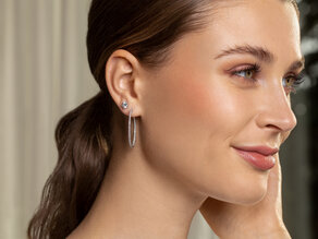 Creolen Diamond Hoops in 14K Weißgold mit Diamanten 1,40ct G/SI