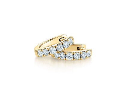 Creolen Dusk in 9K Gelbgold mit Diamanten 0,24ct