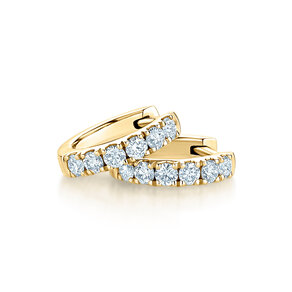 Creolen Dusk in 9K Gelbgold mit Diamanten 0,24ct