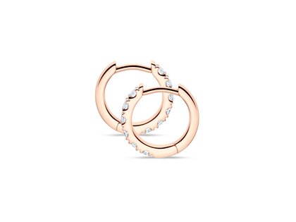 Creolen Dusk in 14K Roségold mit Diamanten 0,14ct GSI G/SI
