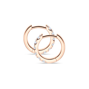 Creolen Dusk in 14K Roségold mit Diamanten 0,14ct GSI G/SI