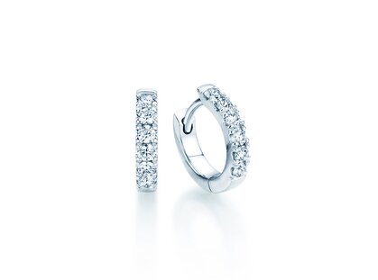 Creolen Dusk in Platin 950/- mit Diamanten 0,14ct GSI G/SI