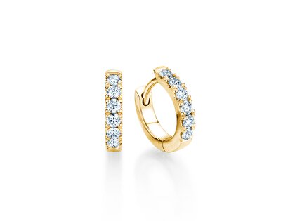 Creolen Dusk in 9K Gelbgold mit Diamanten 0,24ct