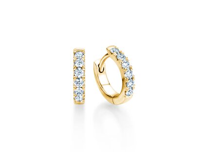 Creolen Dusk in 14K Gelbgold mit Diamanten 0,24ct G/SI