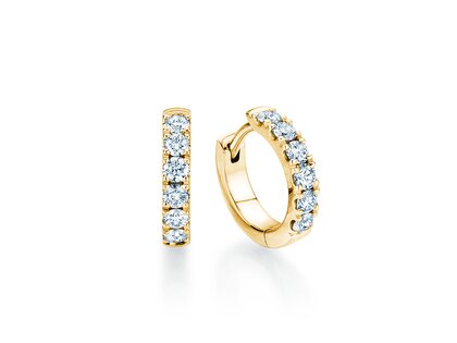Creolen Dusk in 18K Gelbgold mit Diamanten 0,36ct GSI G/SI