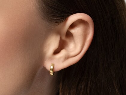 Creolen Modern in 14K Gelbgold S