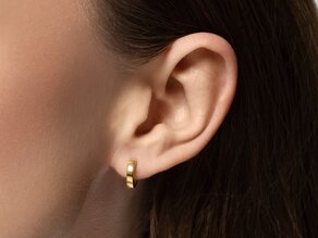 Creolen Modern in 14K Gelbgold S