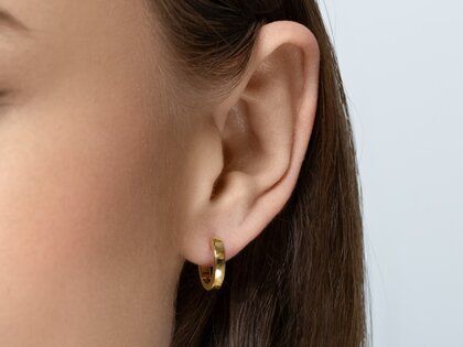 Creolen Modern in 14K Weißgold M