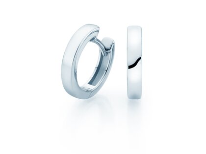 Creolen Modern in 14K Weißgold M