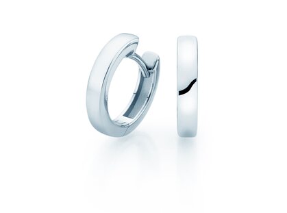 Creolen Modern in 14K Weißgold M