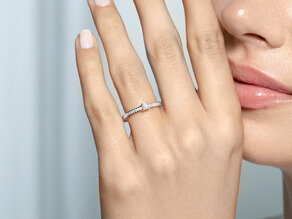 Verlobungsring Surprise Pavé in 9K Gelbgold mit Diamanten 0,33ct G/SI
