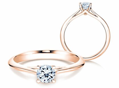 Verlobungsring Heaven 4 in 18K Roségold mit Diamant 0,50ct G/SI