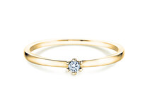 Verlobungsring Classic Petite in 14K Gelbgold mit Diamant 0,07ct G/SI