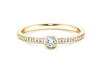 Verlobungsring Eternal Pavé in 18K Gelbgold mit Diamanten 0,21ct G/SI