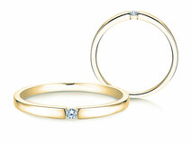 Verlobungsring Infinity Petite in 14K Gelbgold mit Diamant 0,03ct G/SI