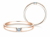 Verlobungsring Infinity Petite in 14K Roségold mit Diamant 0,06ct G/SI