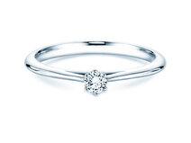 Verlobungsring Heaven 6 in Silber 925/- mit Diamant 0,10ct G/SI