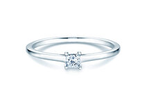 Verlobungsring Princess in Platin 950/- mit Diamant 0,25ct G/SI