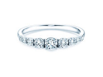 Verlobungsring 9 Diamonds in Platin 950/- mit Diamanten 0,27ct G/SI